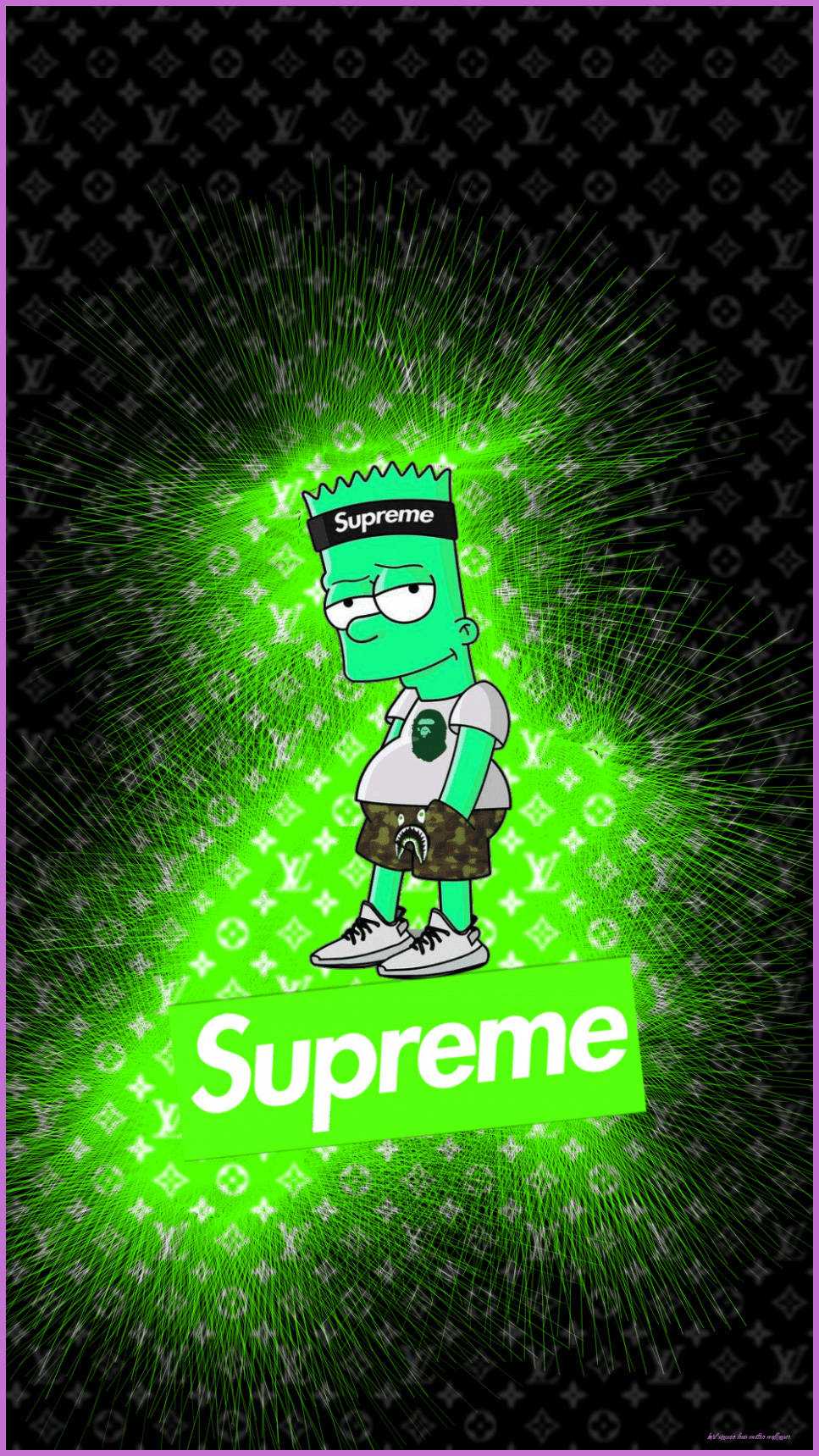 Supreme Bart Simpson “Swag” Skateboard Sticker Decal