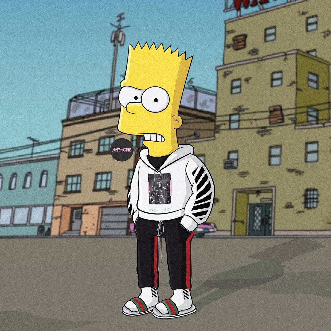 Bart Simpson Swag Outfit Wallpaper