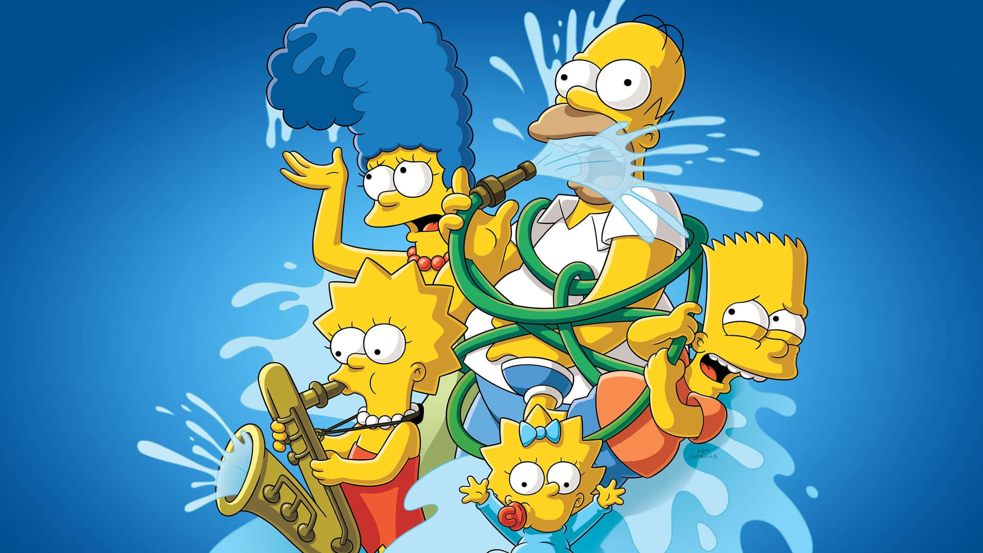 Simpsonsfamilien I Vandet. Wallpaper