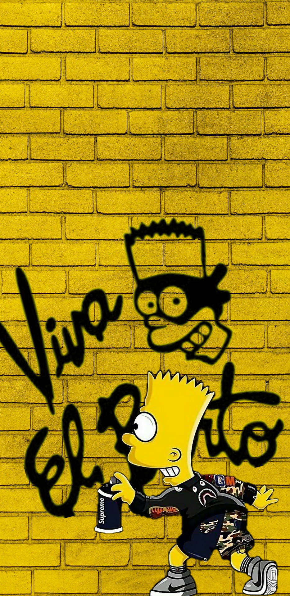 Bart Simpson Wall Graffiti Iphone