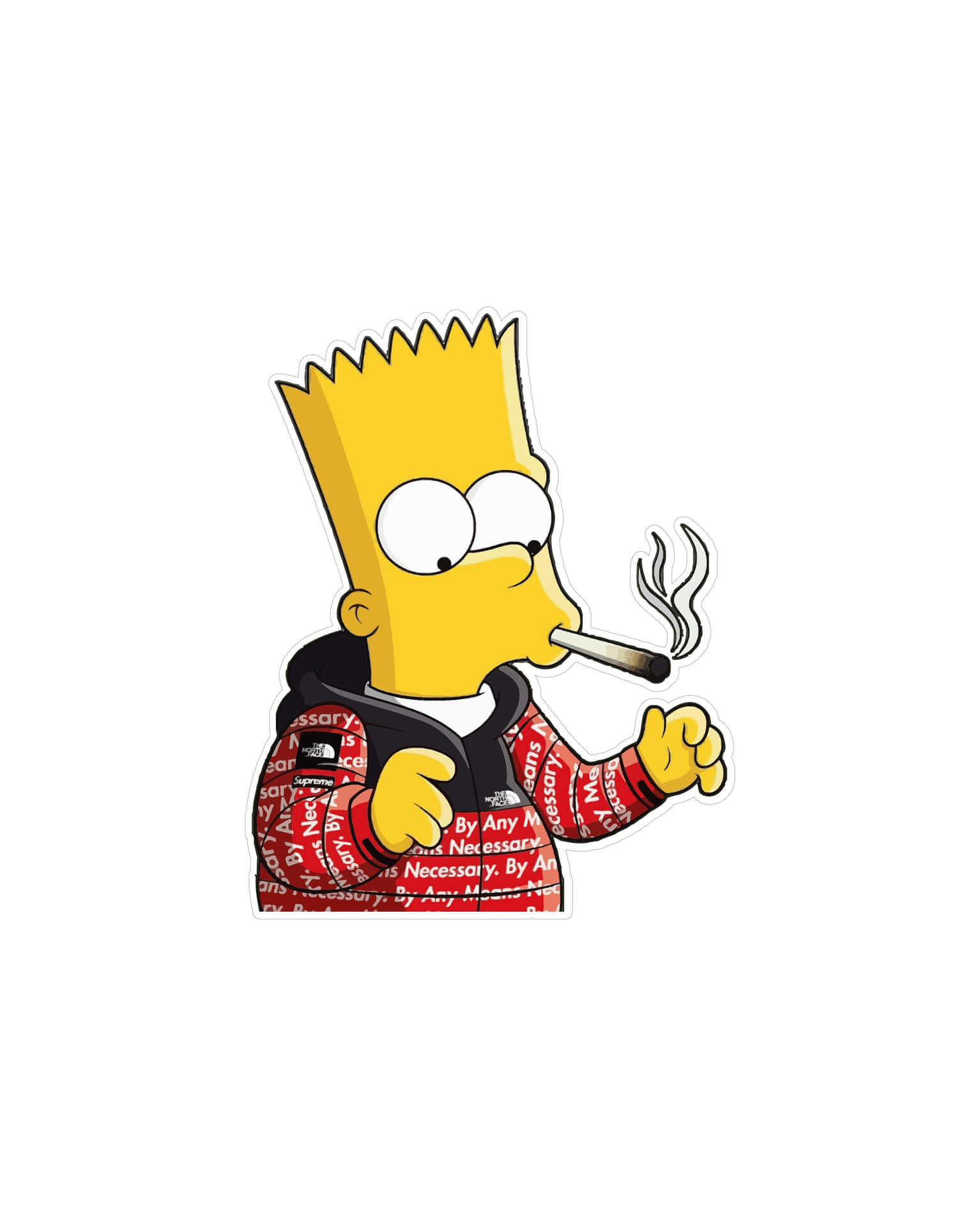 Bart simpson smoking