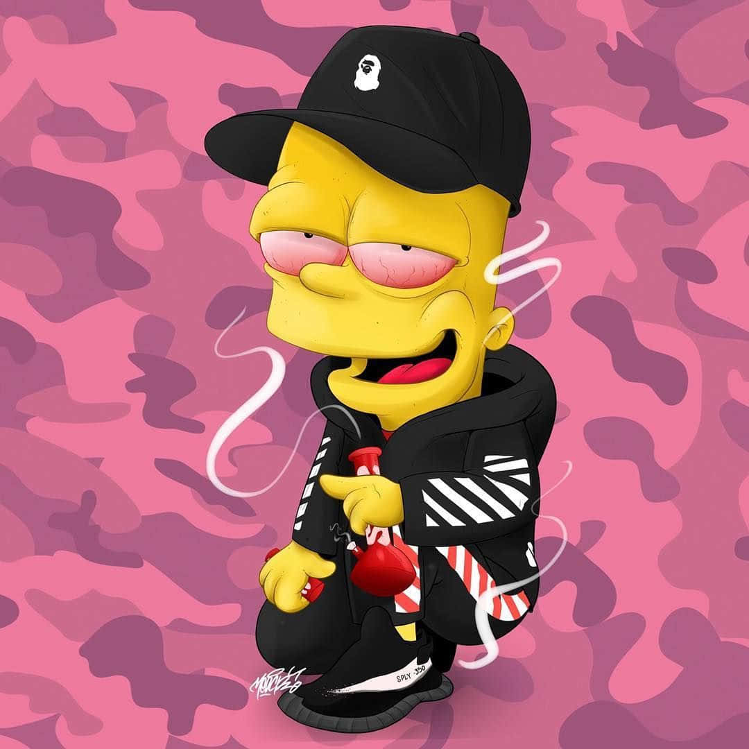 "Smoke it up with Bart Simpson Weed!" Wallpaper