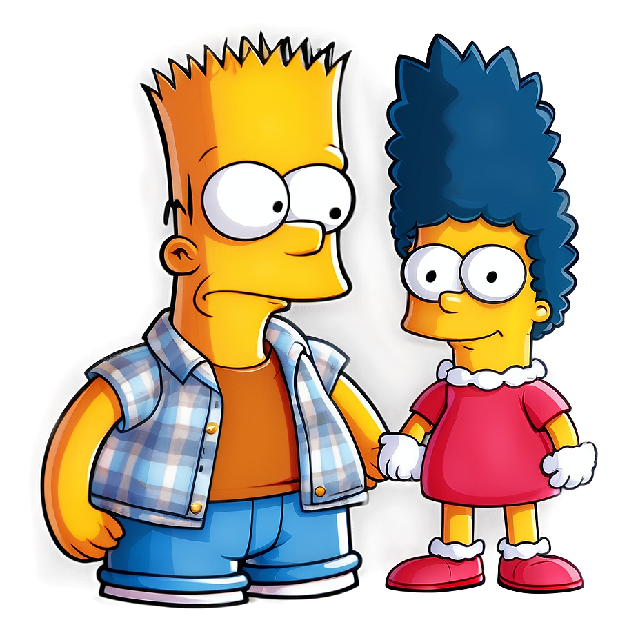 Bart Simpson With Friends Png 06242024 PNG