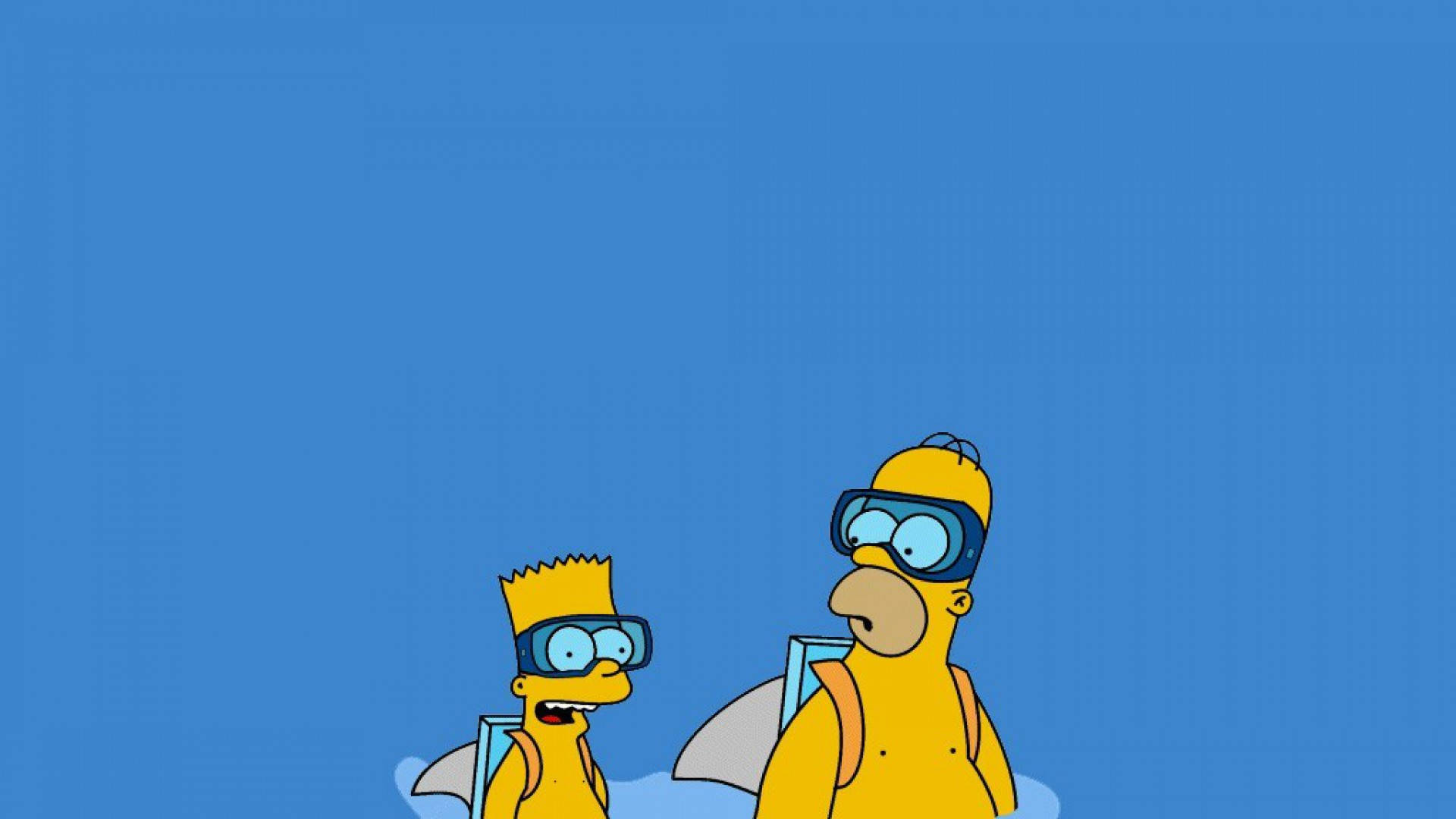 Bart Simpson With Homer Simpson Wallpaper