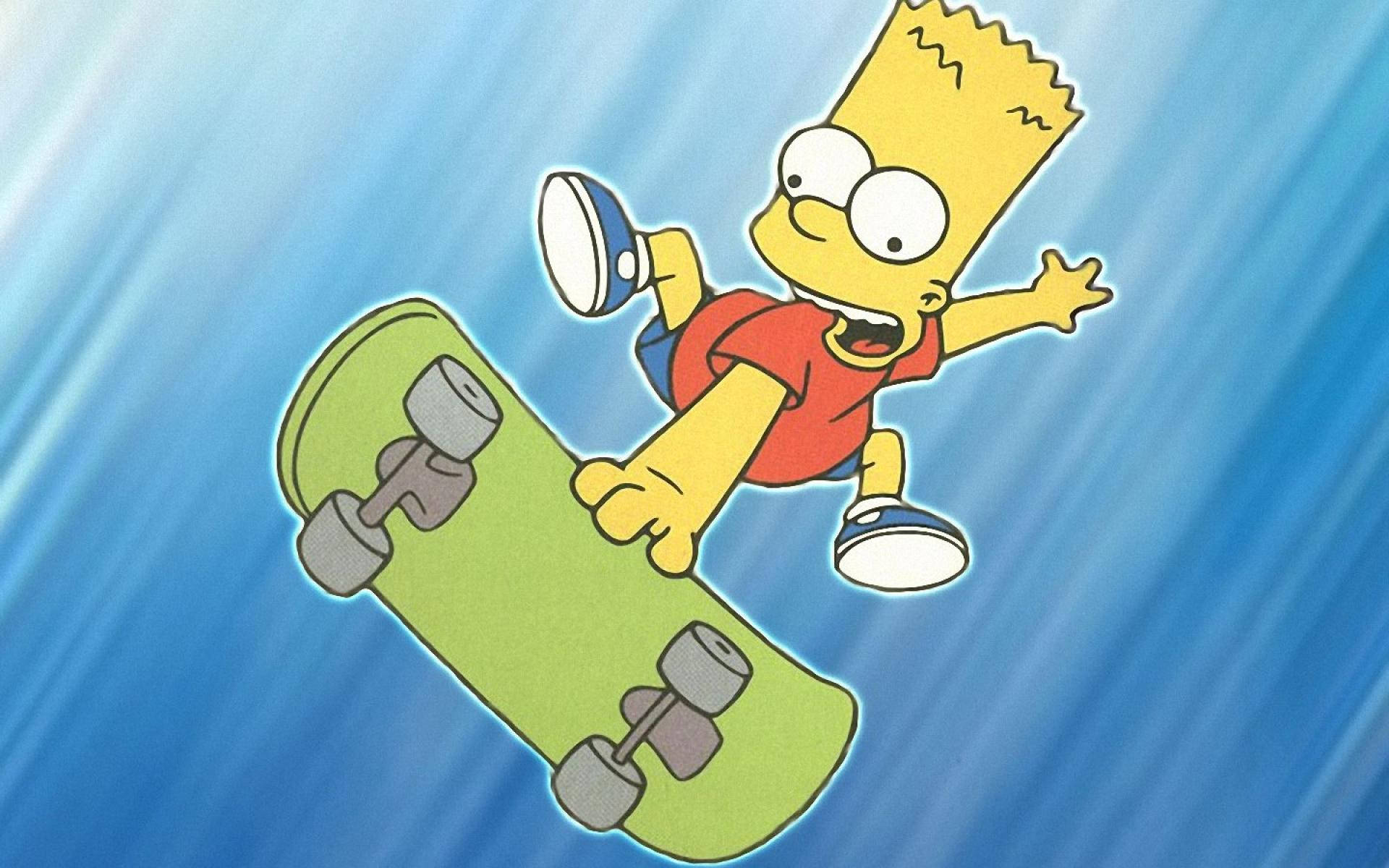 Bart Simpson With Skateboard Wallpaper