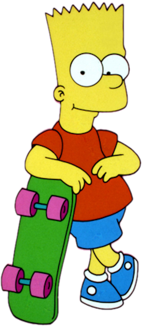 Download Bart Simpsonwith Skateboard | Wallpapers.com