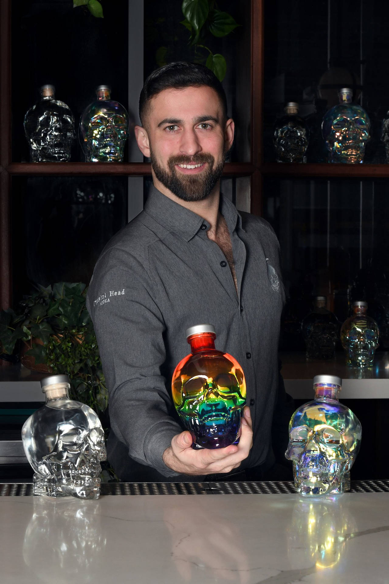 Bartender Mixing With Crystal Head Vodka Picture