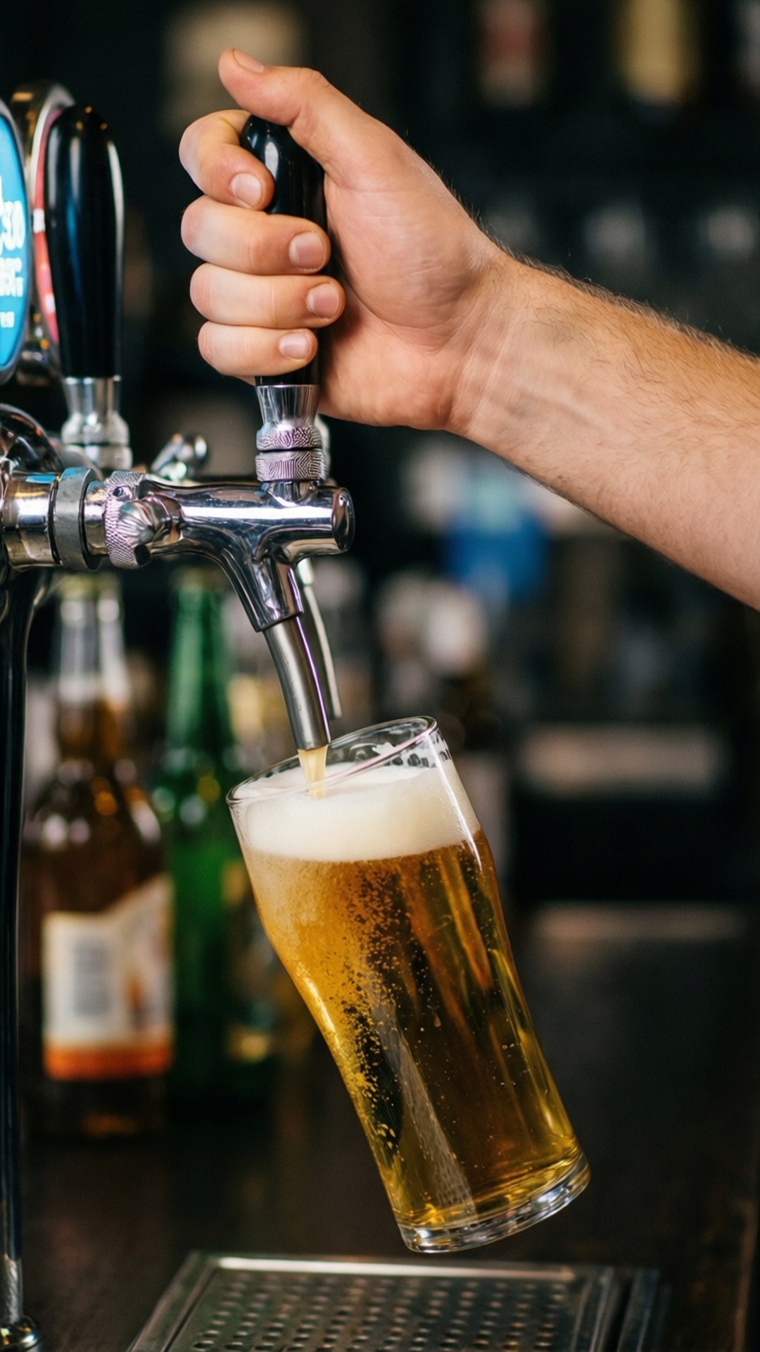 Bartender Servindo Chope Papéis de Parede