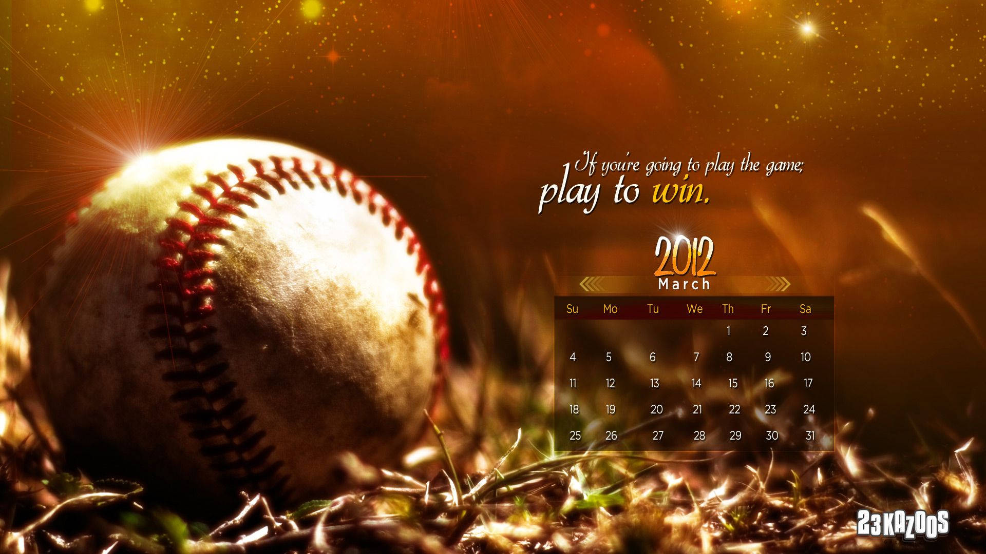 Baseball 2012 Calendar
