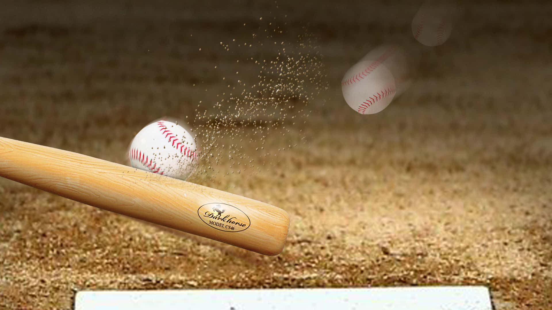 Captivating Baseball Bat Action Shot Wallpaper