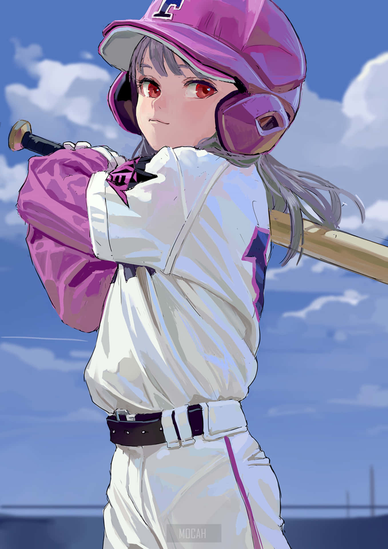 Powerful Baseball Swing in Action Wallpaper