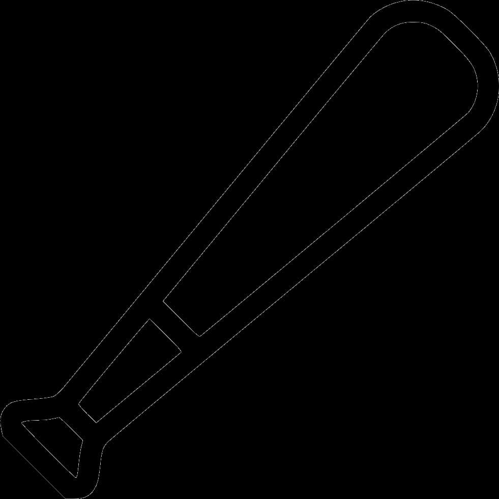 Baseball Bat Outline Graphic PNG