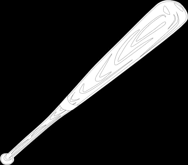 Baseball Bat Outline PNG