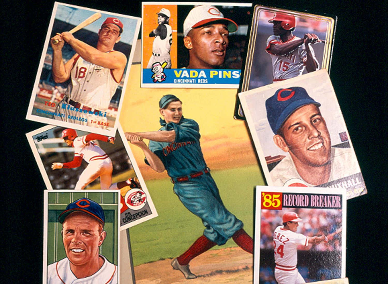 Vintage Baseball Cards Collection Wallpaper