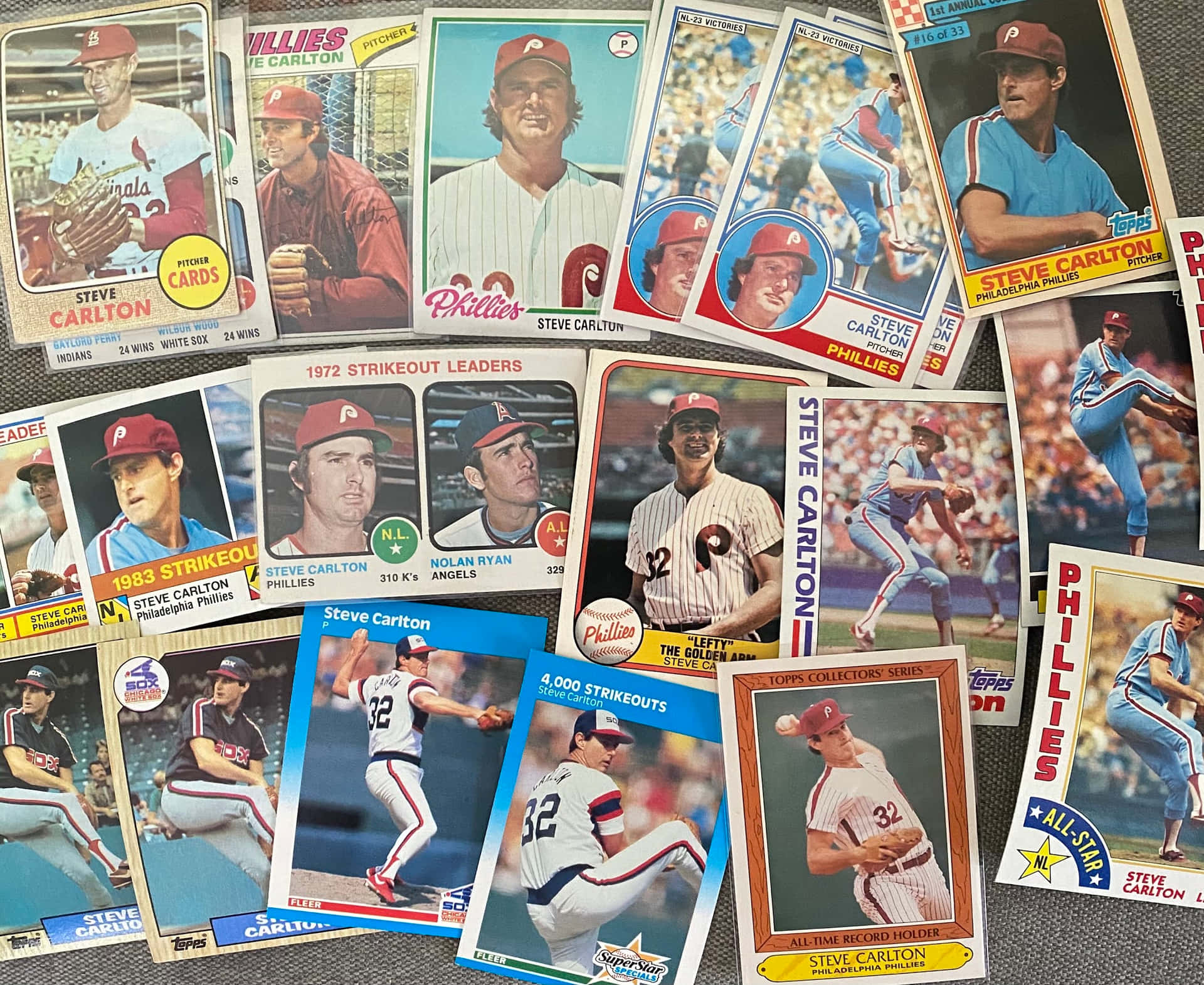 Captivating Collection of Vintage Baseball Cards Wallpaper