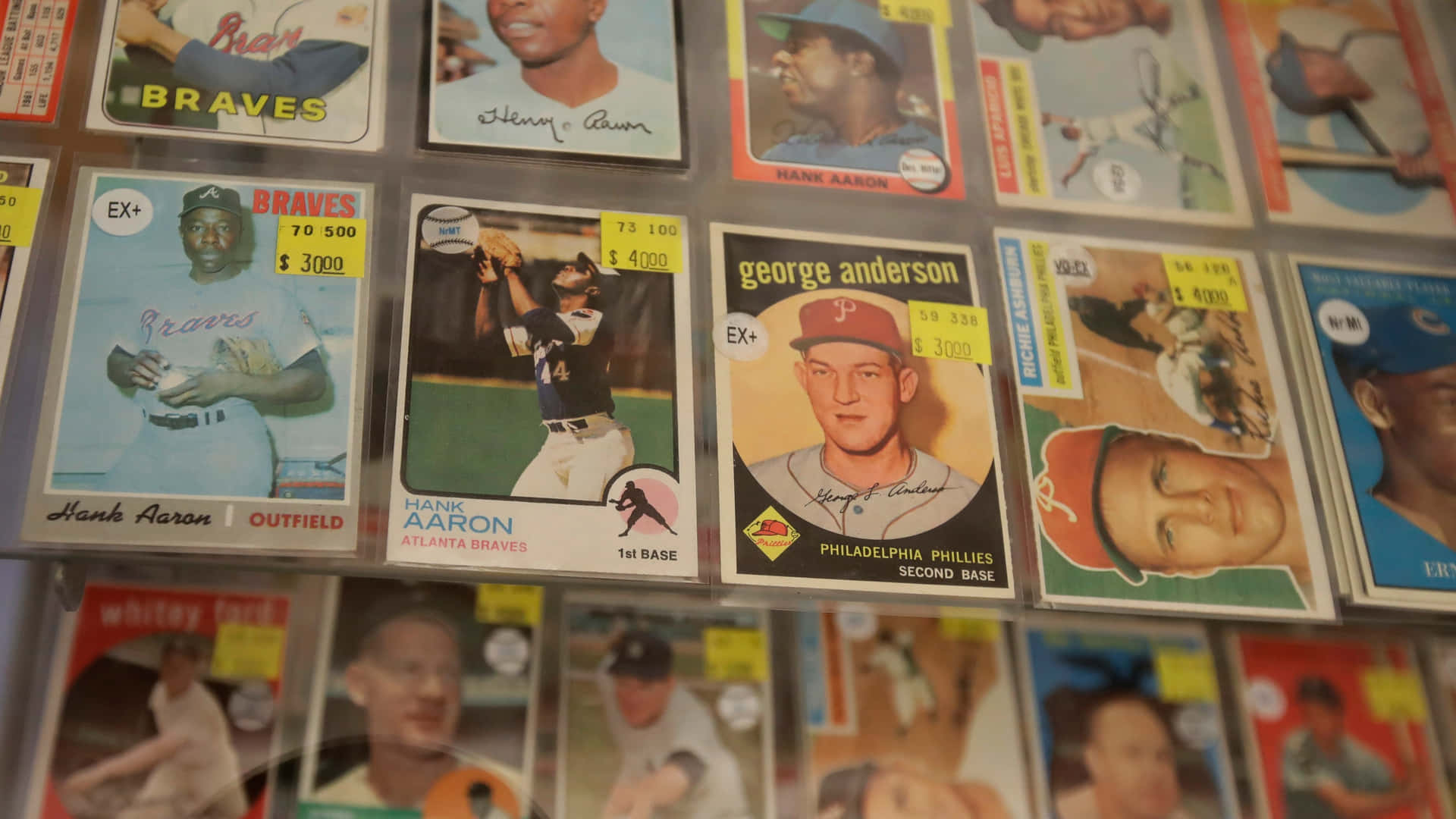 Captivating Collection of Vintage Baseball Cards Wallpaper