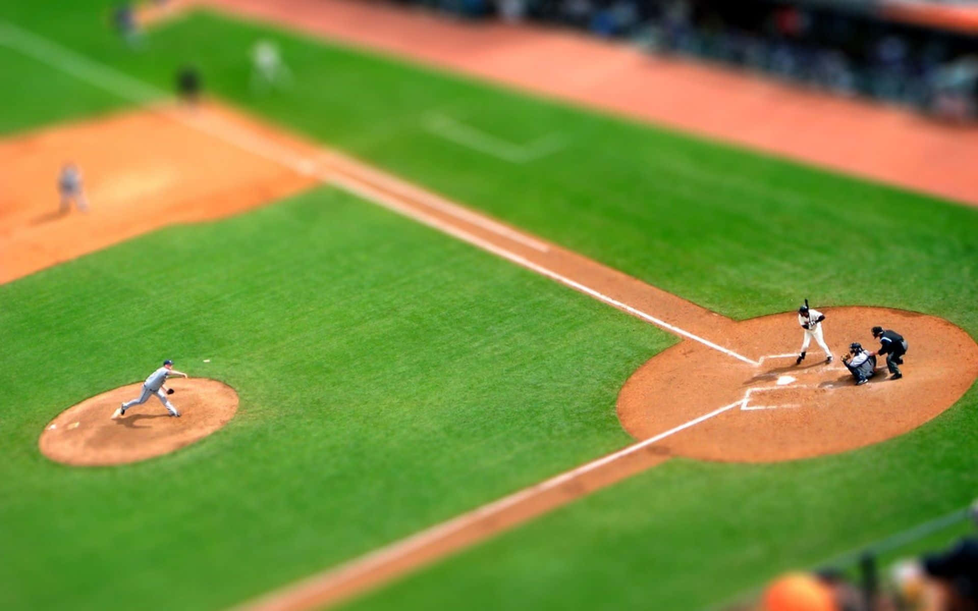 Landscape Zoom Blur Baseball Field Background