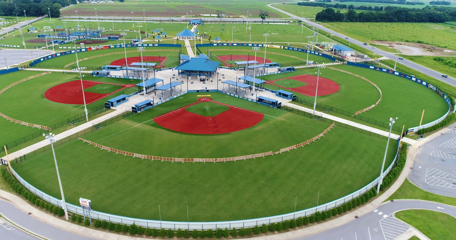 A Baseball Field With A Field And A Field