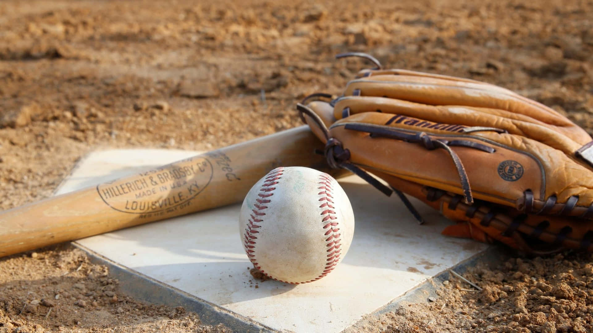 High-quality Baseball Gloves Close-up Wallpaper