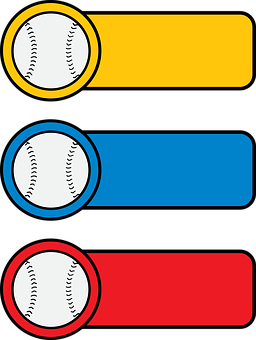 Baseball Icons Set PNG