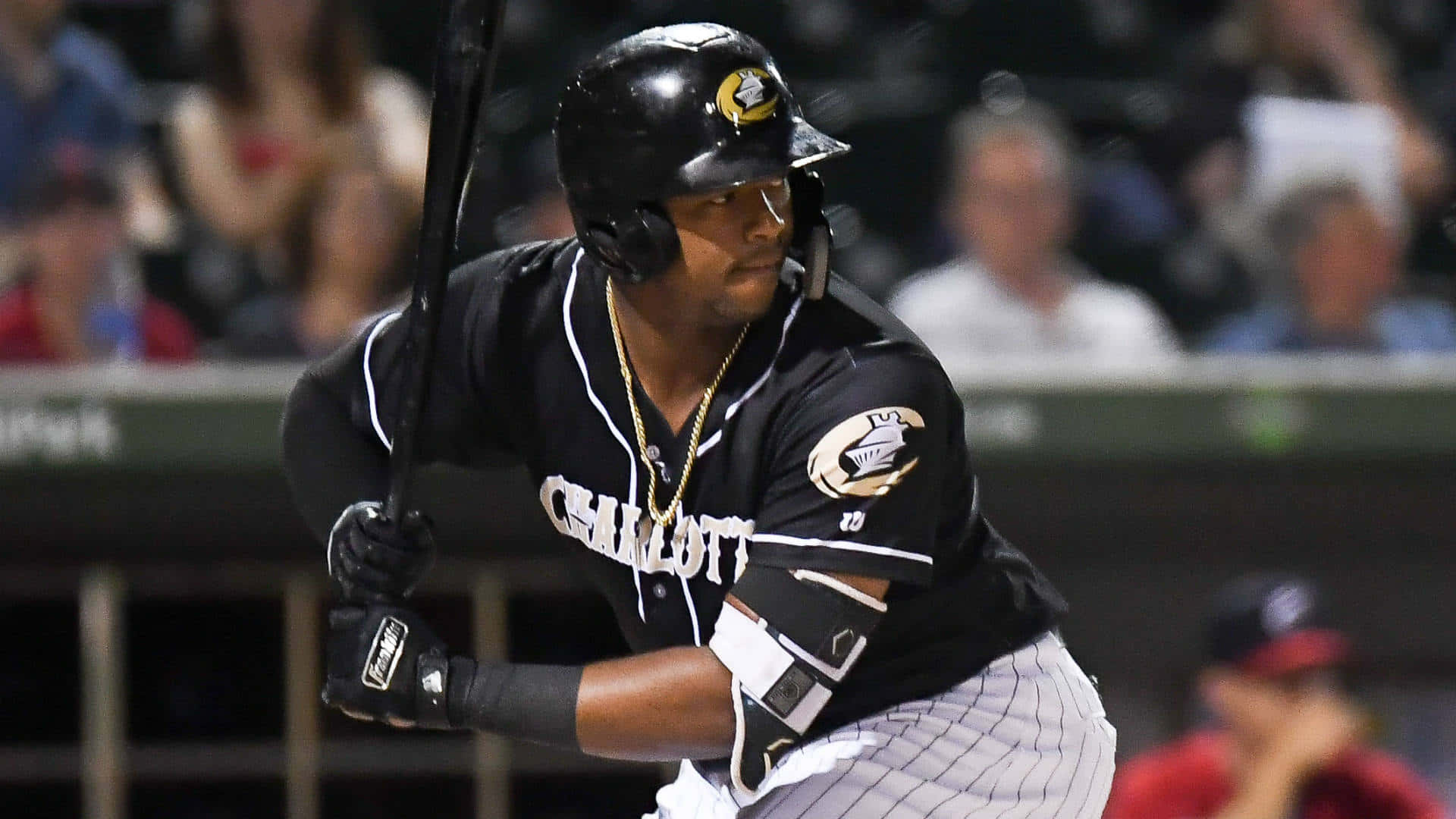 Baseball Player Eloy Jimenez At Bat Wallpaper