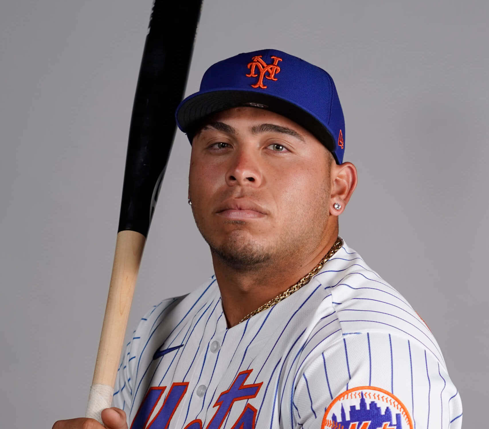 Baseball Player Portrait New York Mets Wallpaper