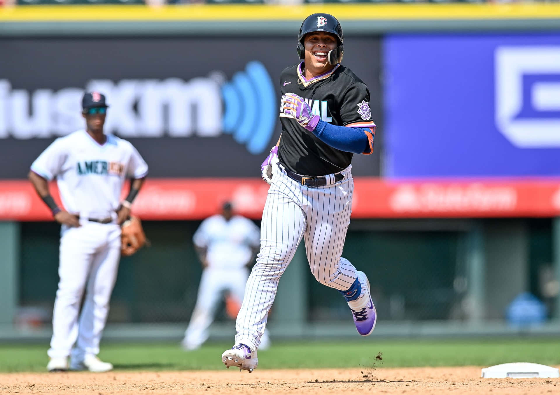 Baseball Player Running Bases During Game.jpg Wallpaper