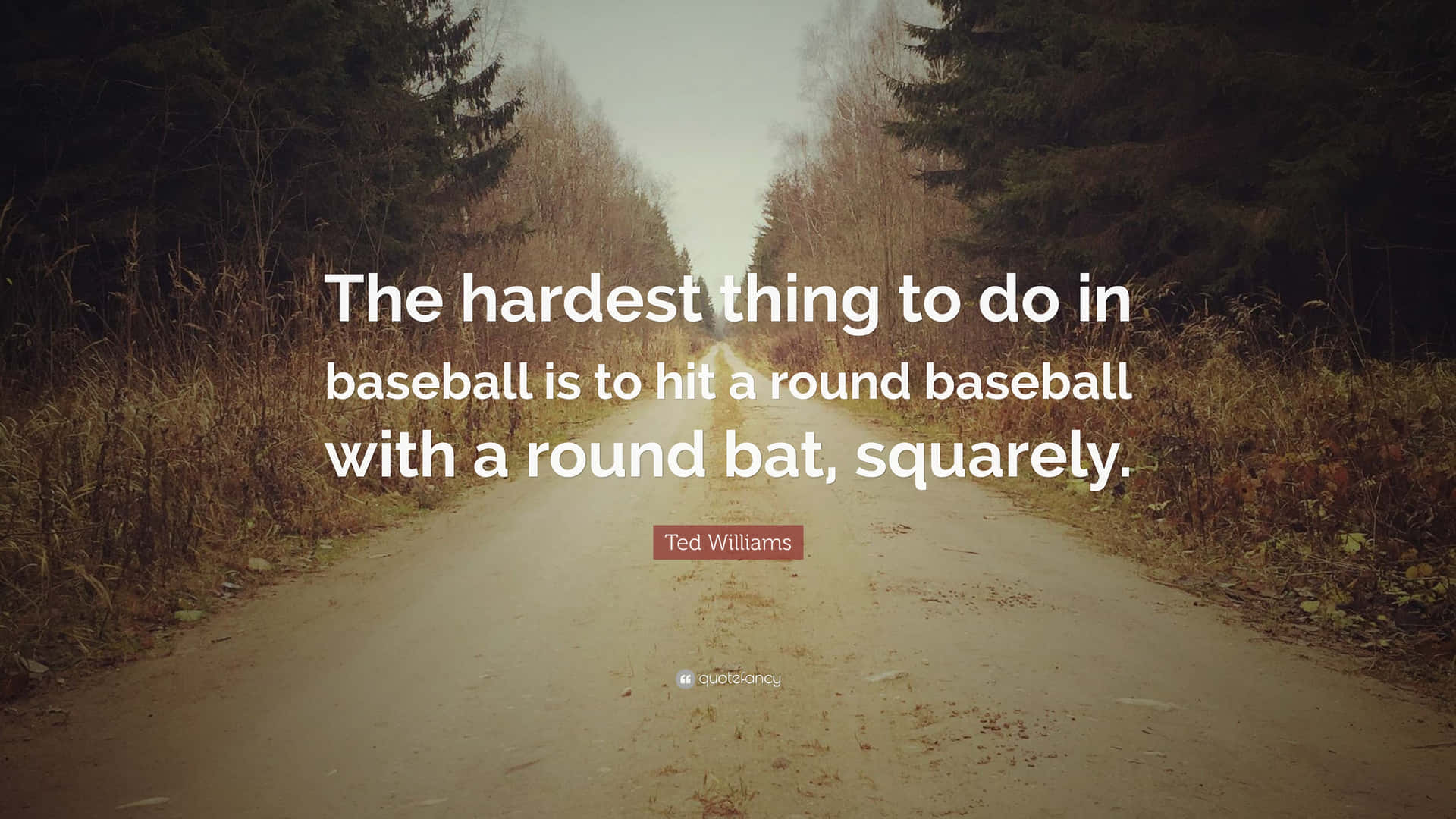 Baseball Quotes Ted Williams Road Wallpaper