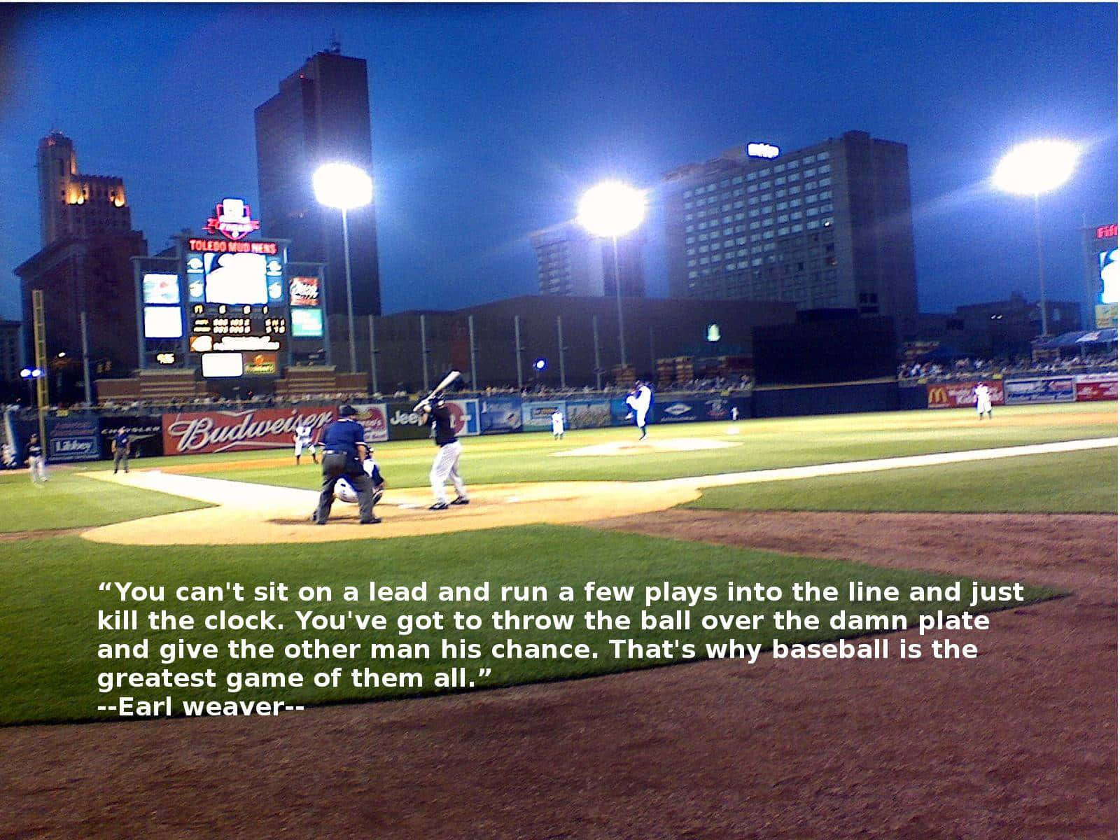 "Don't let the fear of striking out keep you from playing the game." Wallpaper