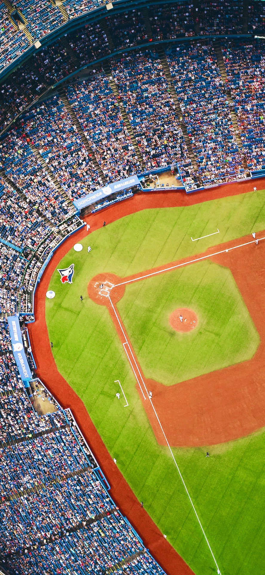 A Spectacular View of a Baseball Stadium Wallpaper