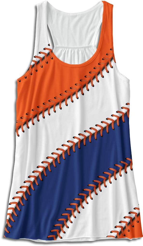 Baseball Stitch Design Tank Top PNG