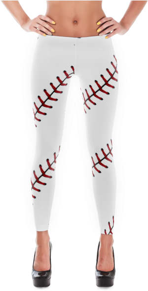 Baseball Stitch Leggings Fashion PNG