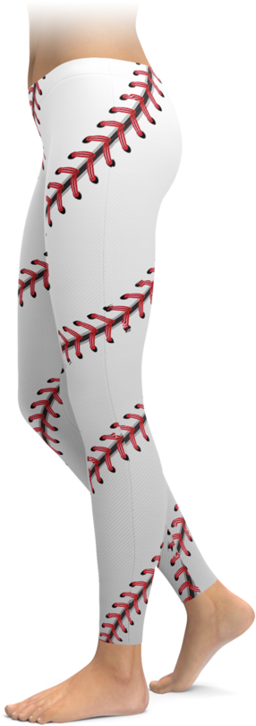 Baseball Stitch Leggings PNG