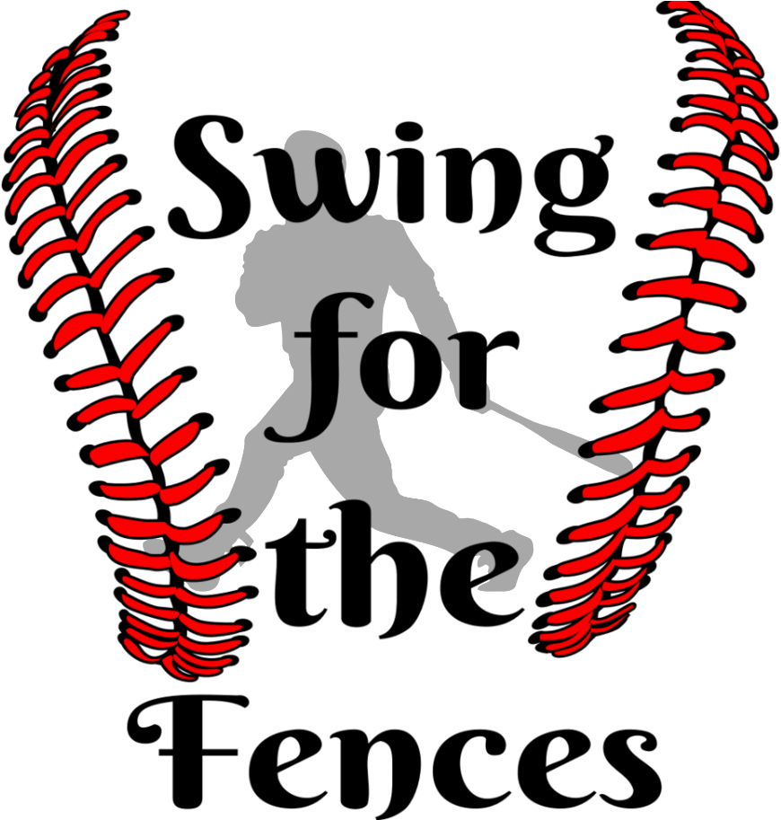 Baseball Swingforthe Fences Graphic PNG