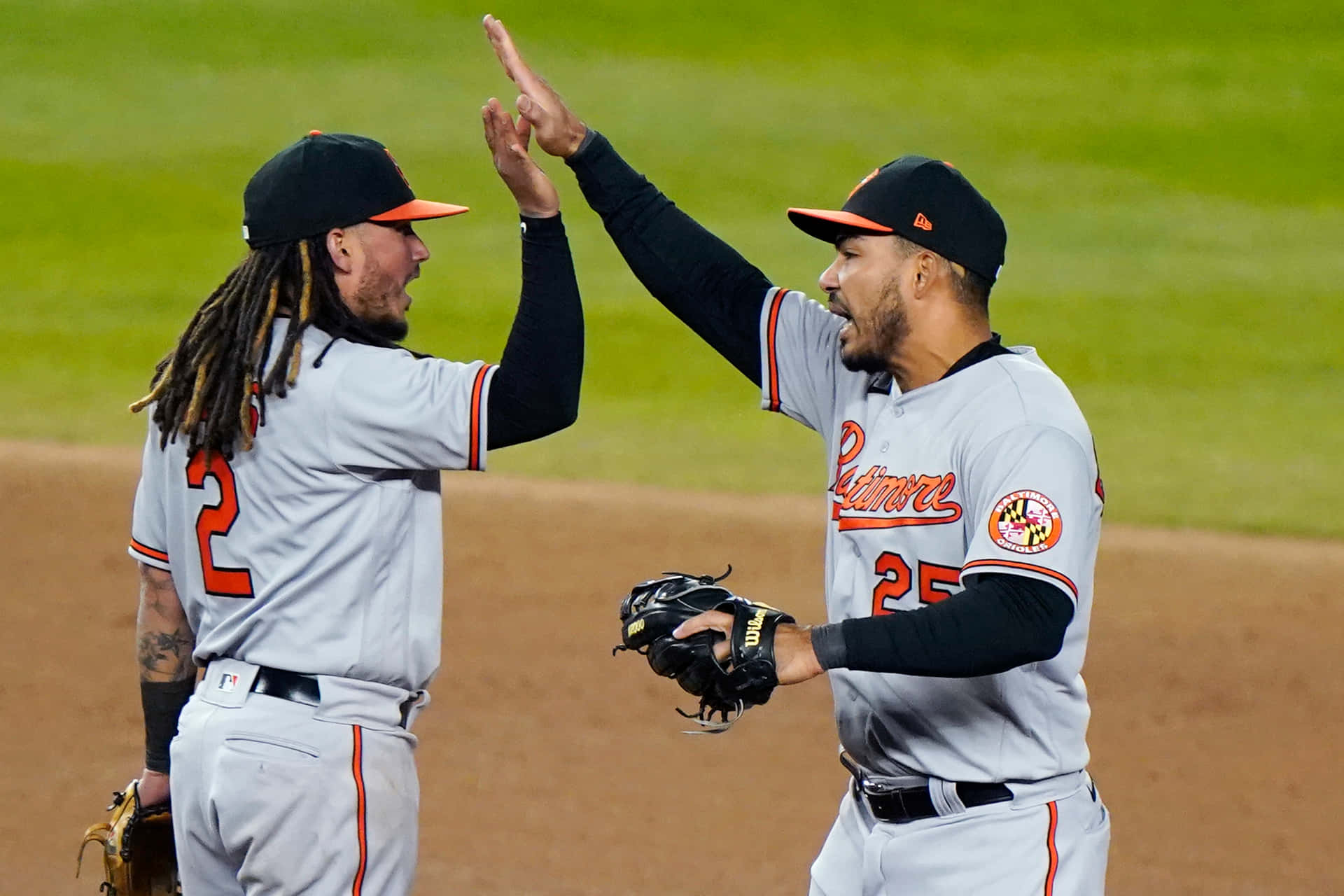 Baseball Teammates Celebrating Victory Wallpaper