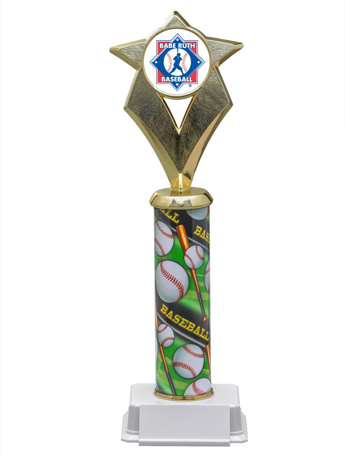 Baseball Trophy Star Design PNG