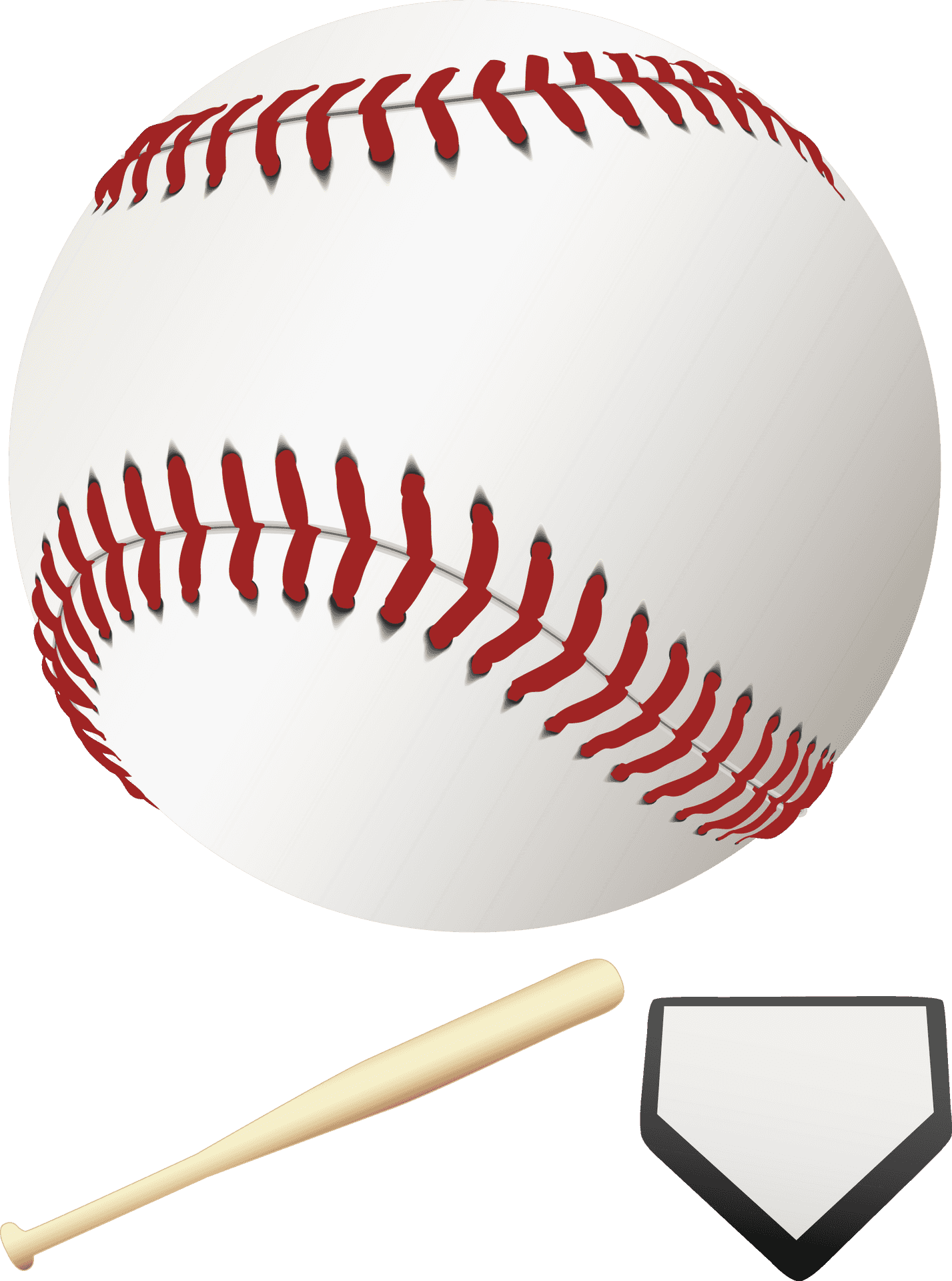 Baseballand Equipment Illustration PNG