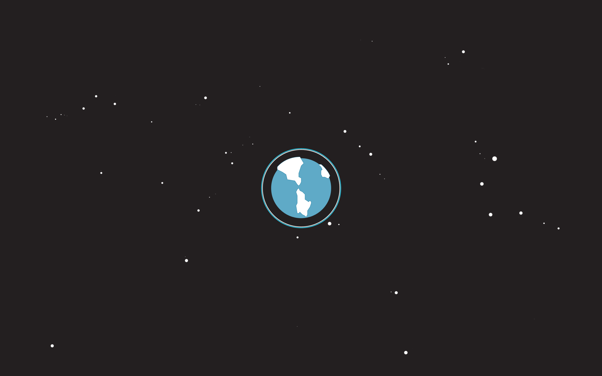 Image Basic Background — A minimalist blue globe icon floats in a starry dark space with scattered white dots.