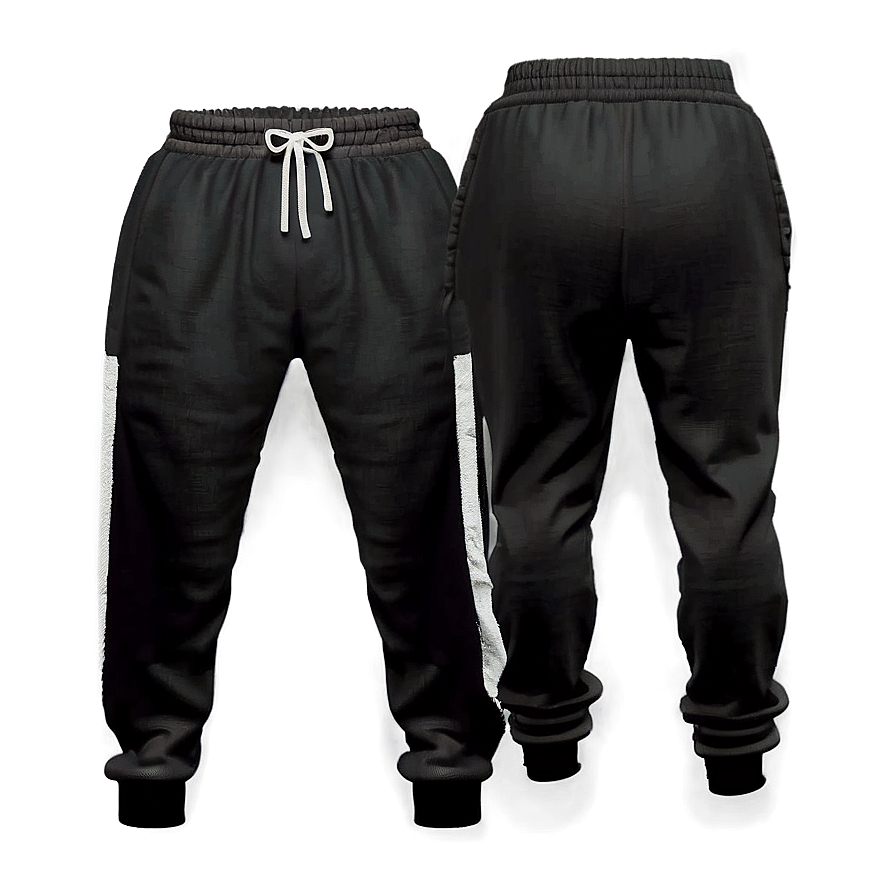 Basic Black Sweatpants Png Hvn74 PNG