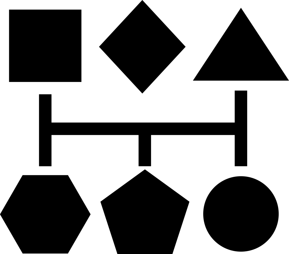 Basic Geometric Shapes Connected PNG