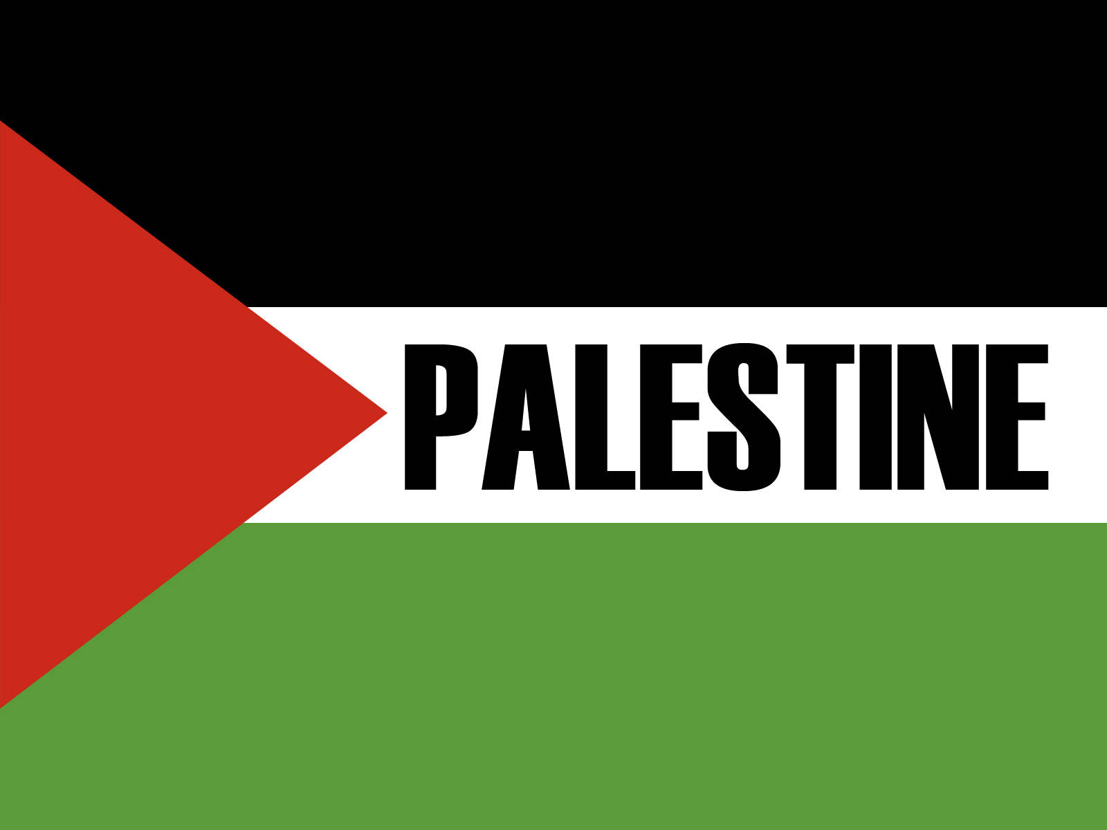 Einfachepalästinensische Flagge Mit Beschriftung Wallpaper