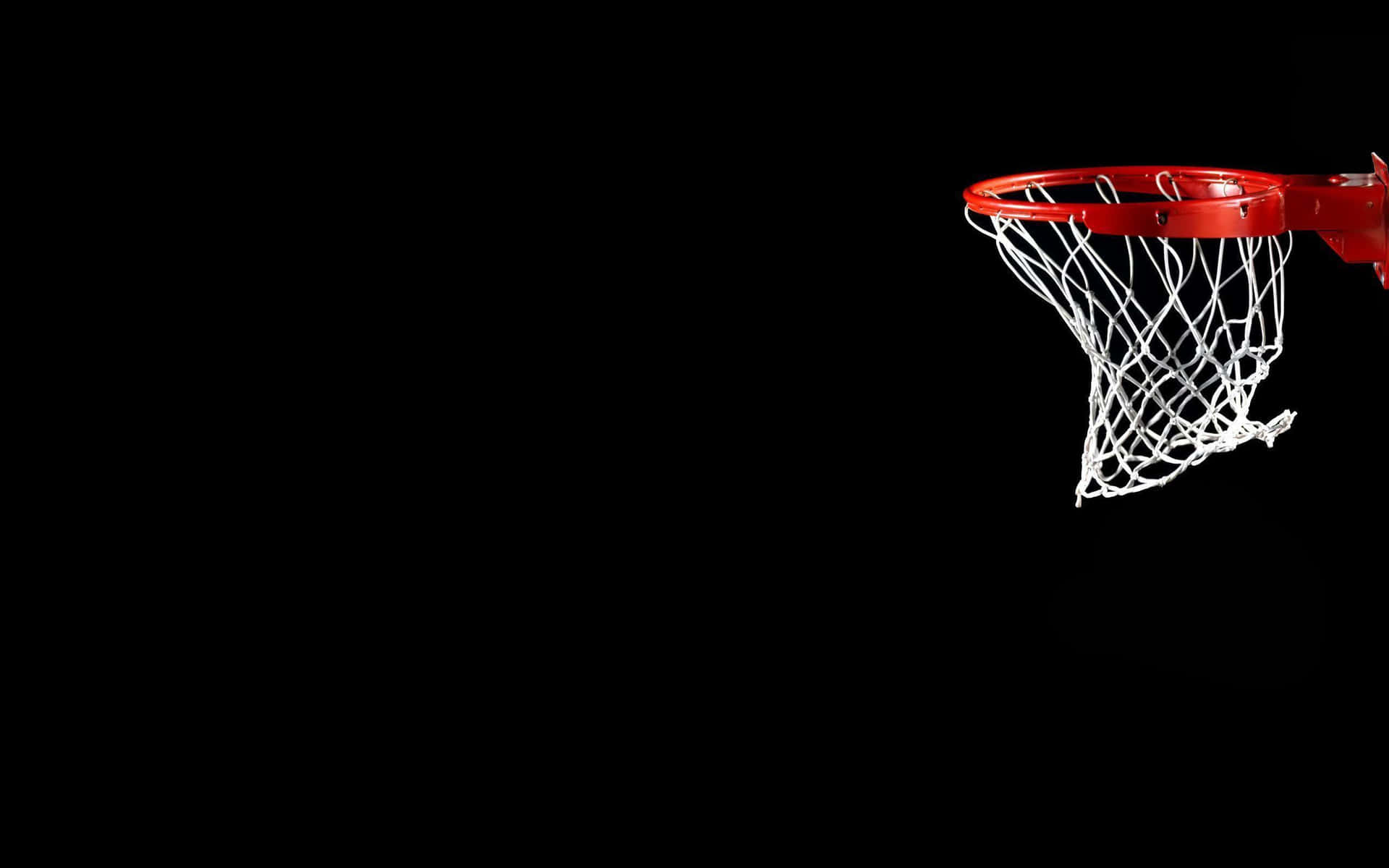 Schwarzerästhetischer Hintergrund Mit Basketballnetz