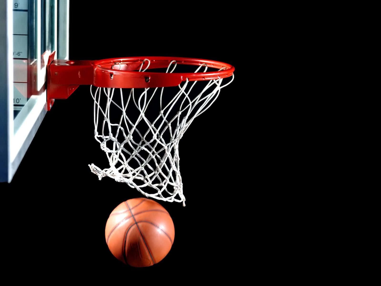 Basketball Under The Net Background
