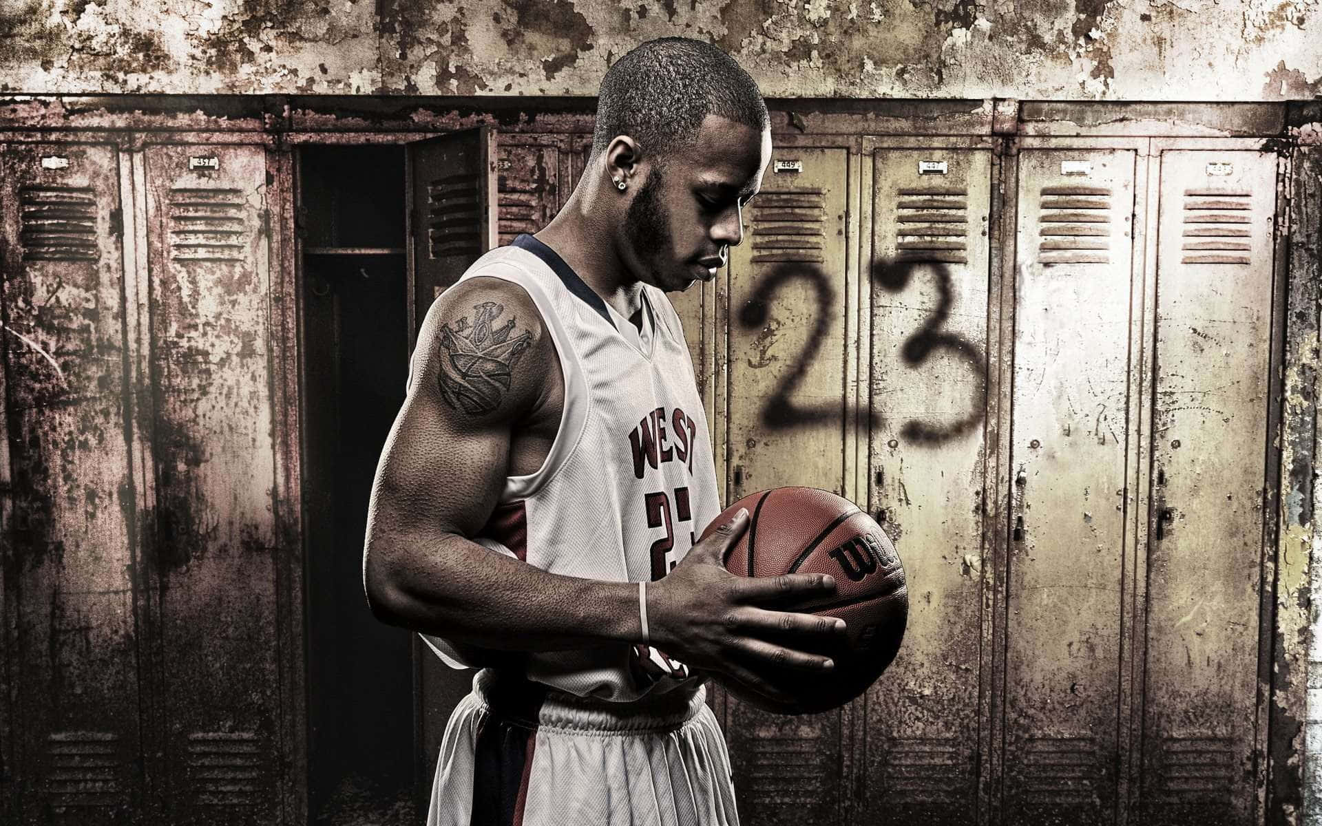 Terrancehall Basketballspieler Hintergrund