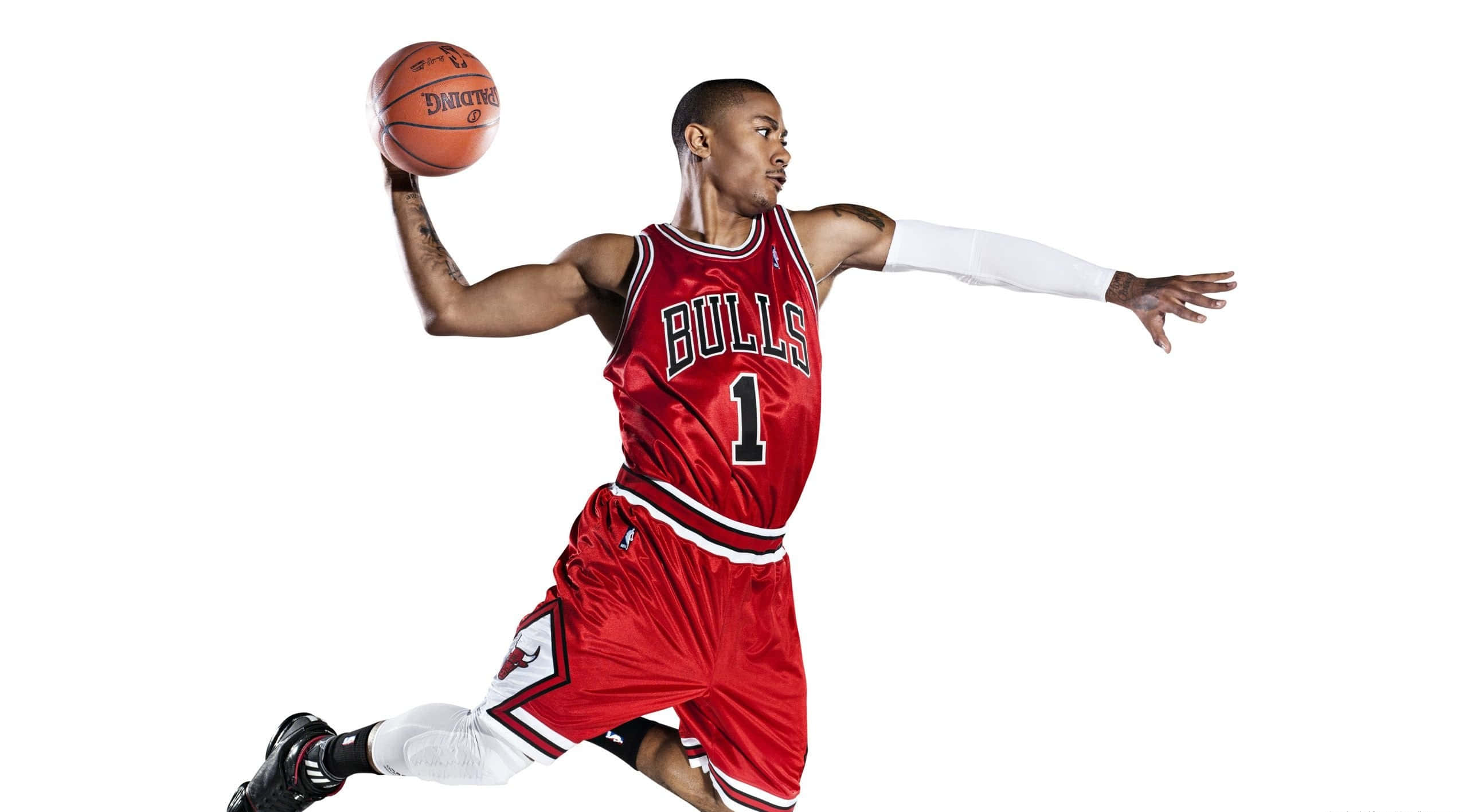 Derrickrose Hintergrundbild Der Bulls Basketball