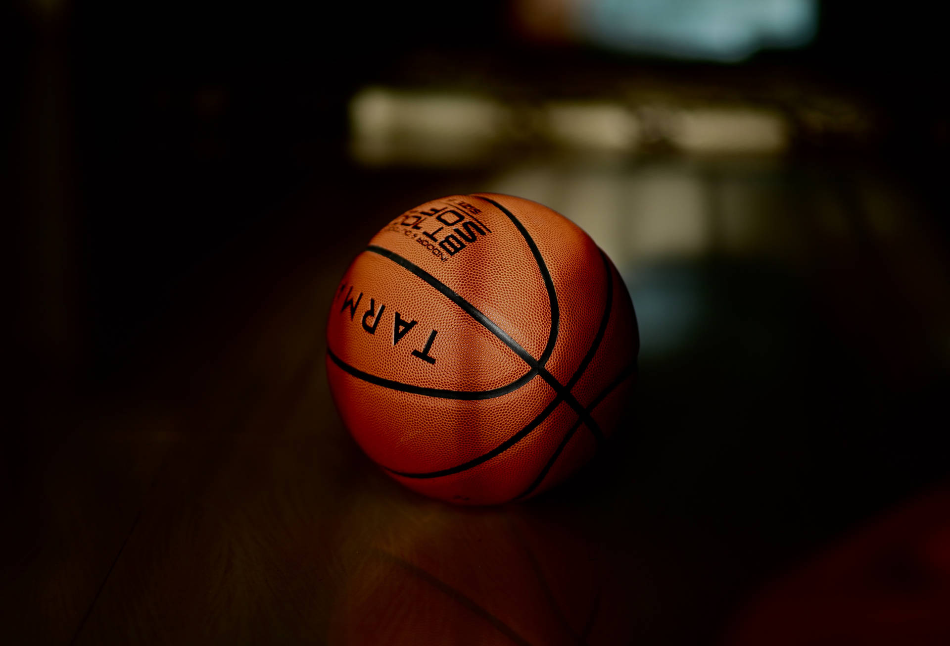 Basketball Ball At Dark Wallpaper