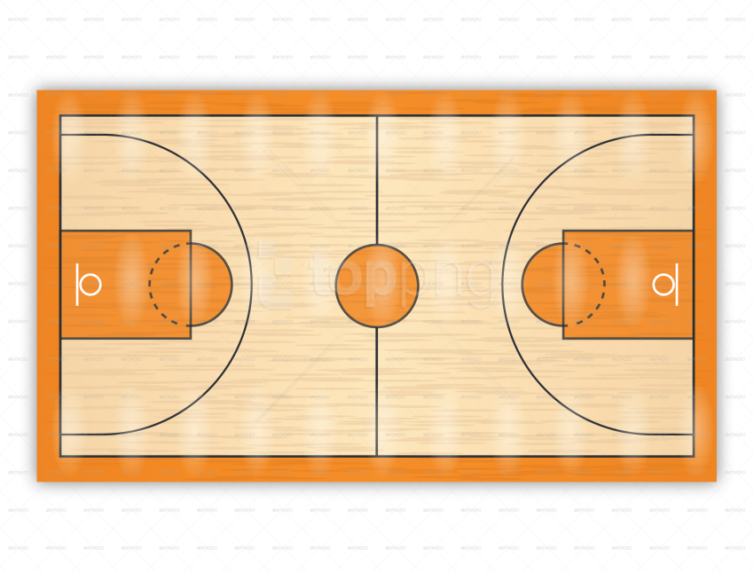 Basketball Court Clipart PNG