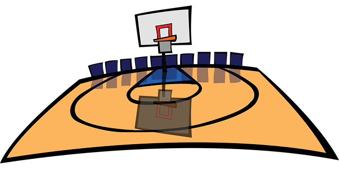 Basketball Court Illustration PNG