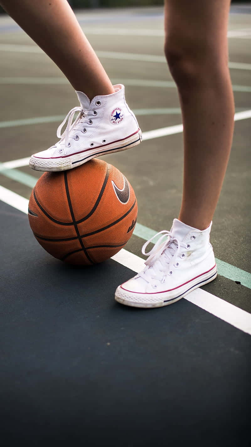 Basketball Court Sneakers Balance Wallpaper