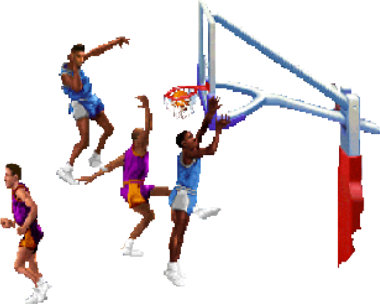 Basketball Dunk Sequence PNG